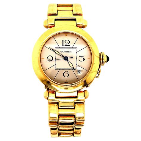 cartier pasha watch gold 1990|cartier pasha watch with diamonds.